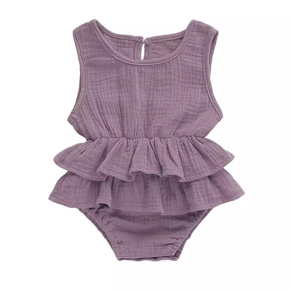 baby girl summer romper jumpsuit ruffle sunsuit